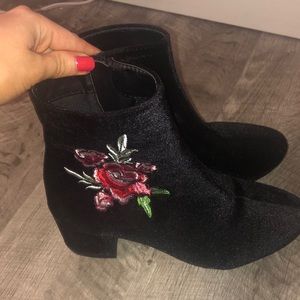 velvet booties